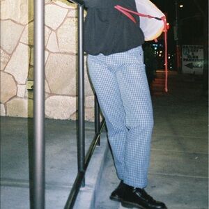 Reformation grid? blue ish jeans